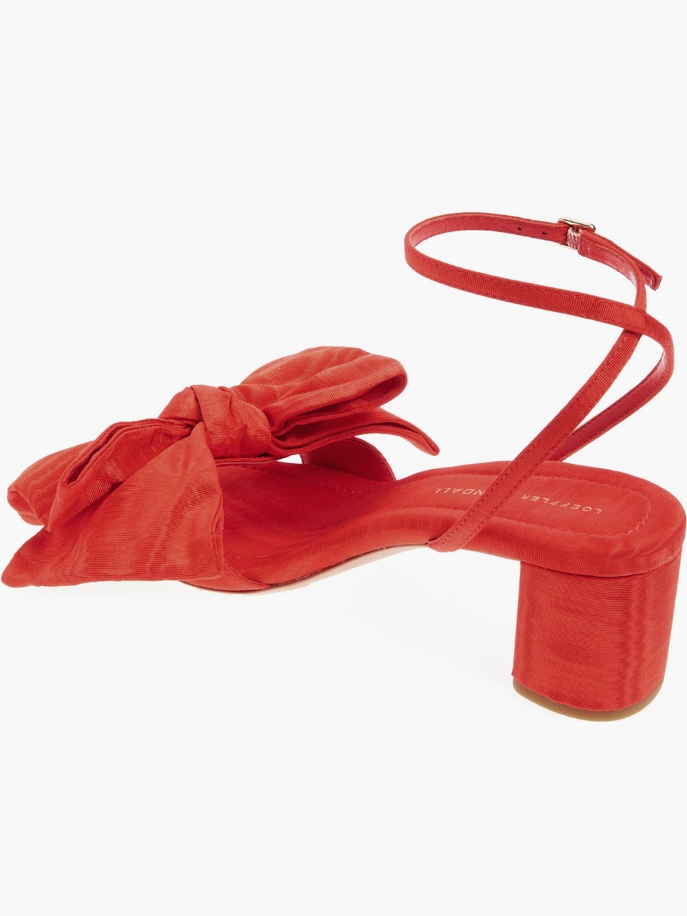 Loeffler Randall Carmen ankle strap Red Bow Block Heel Sandals - Picture 3 of 6
